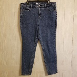 Old Navy Women's Size 16 Rockstar Super Skinny High Rise Slim Pockets Blue Jeans